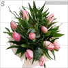 Tavaszi fuvallat - rózsaszín tulipán csokor